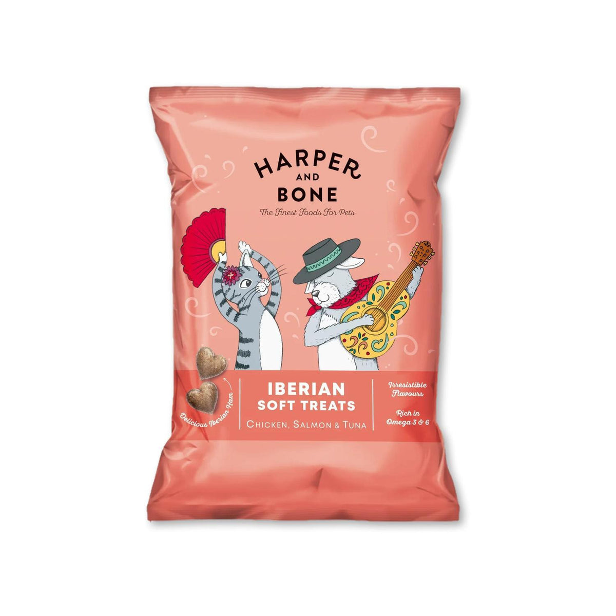 Λιχουδιά Σκύλου HARPER & BONE Cats & Dogs Iberian Soft Treats Chicken, Salmon & Tuna 90gr