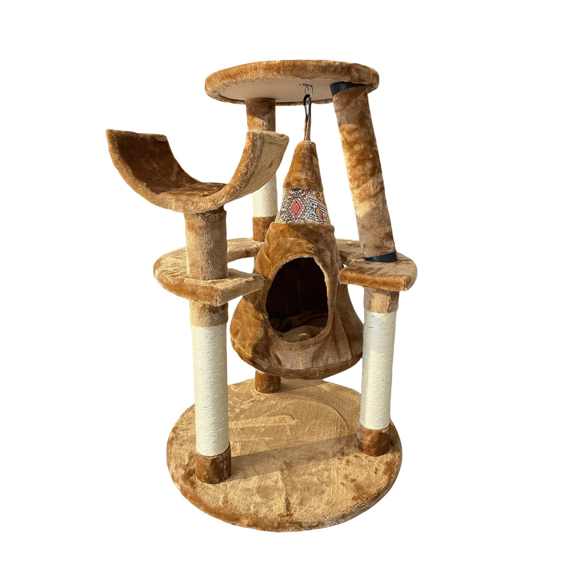 PET INTEREST Cat Playground Indian Hammock Cappuccino 59,5×59,5x92cm