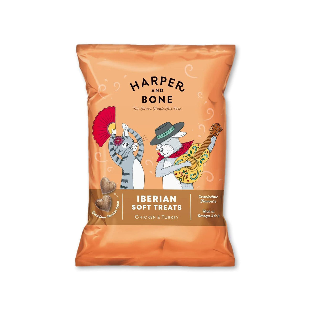 Λιχουδιά Σκύλου HARPER & BONE Cats & Dogs Iberian Soft Treats Chicken & Turkey 90gr