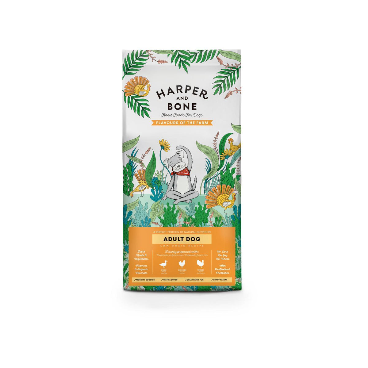 Ξηρά Τροφή Σκύλου Harper & Bone Adult Medium Large Flavours Farm 2kg