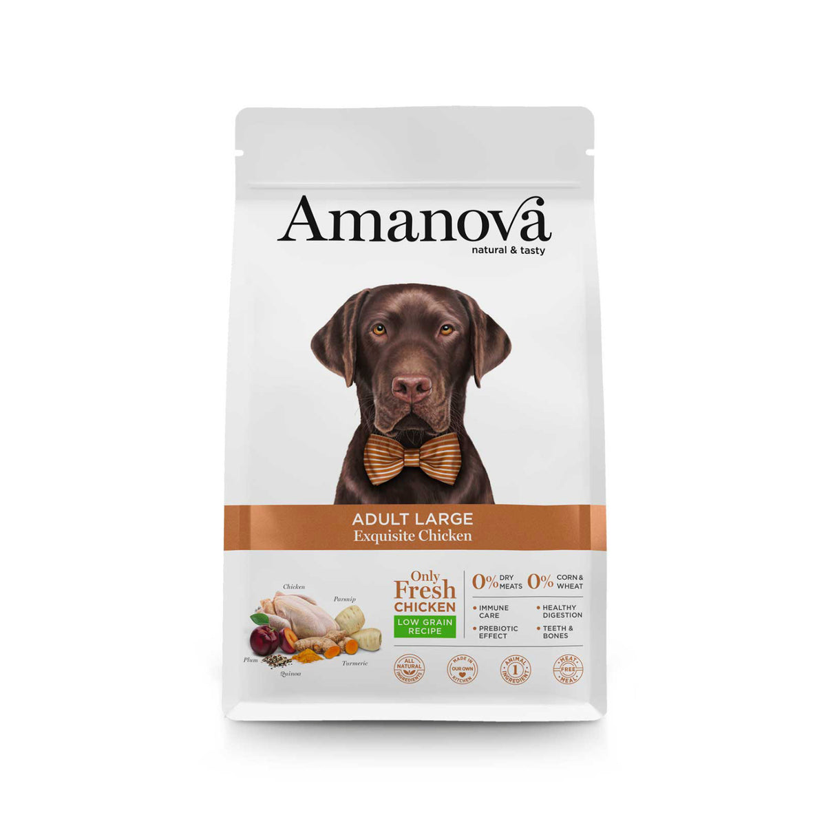 Ξηρά Τροφή Σκύλου Amanova Adult Large Exquisite Chicken 12kg με Κοτόπουλο