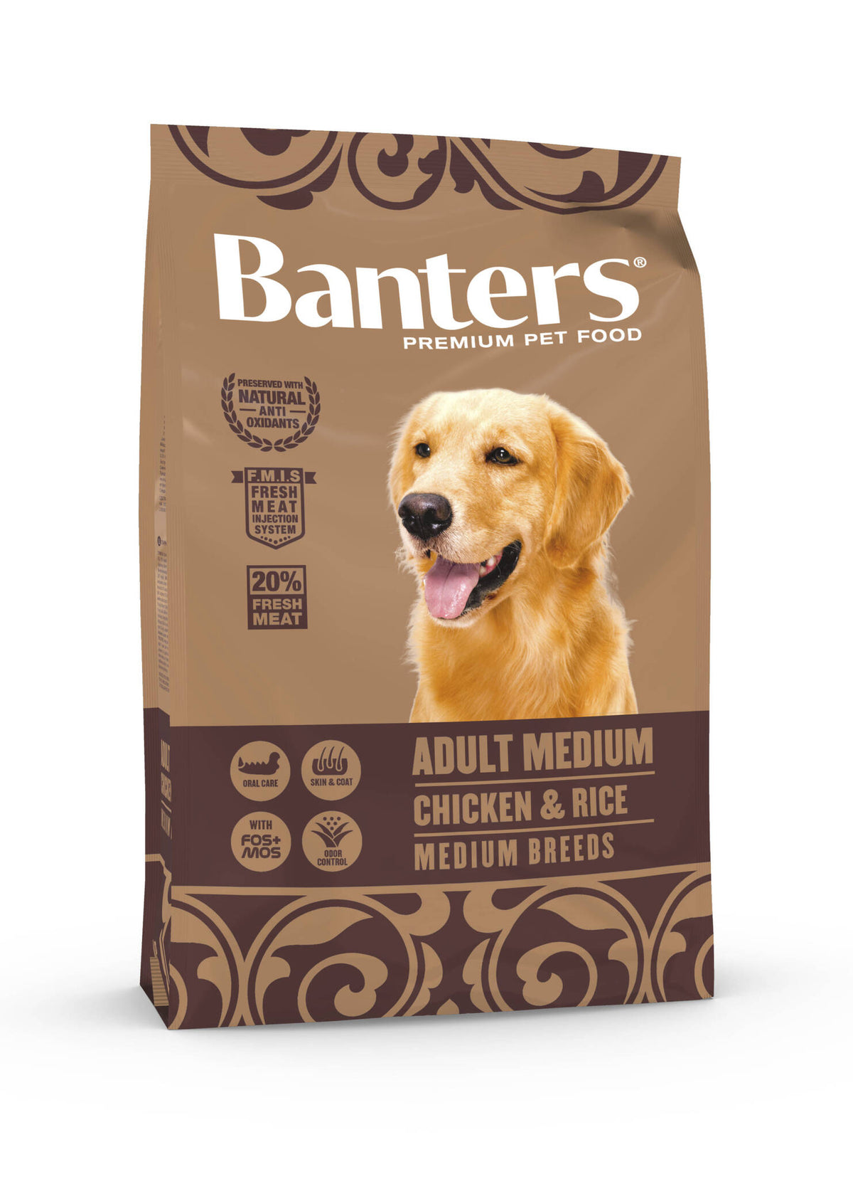 Ξηρά Τροφή Σκύλου Banters Adult Medium Chicken & Rice 3 Kg