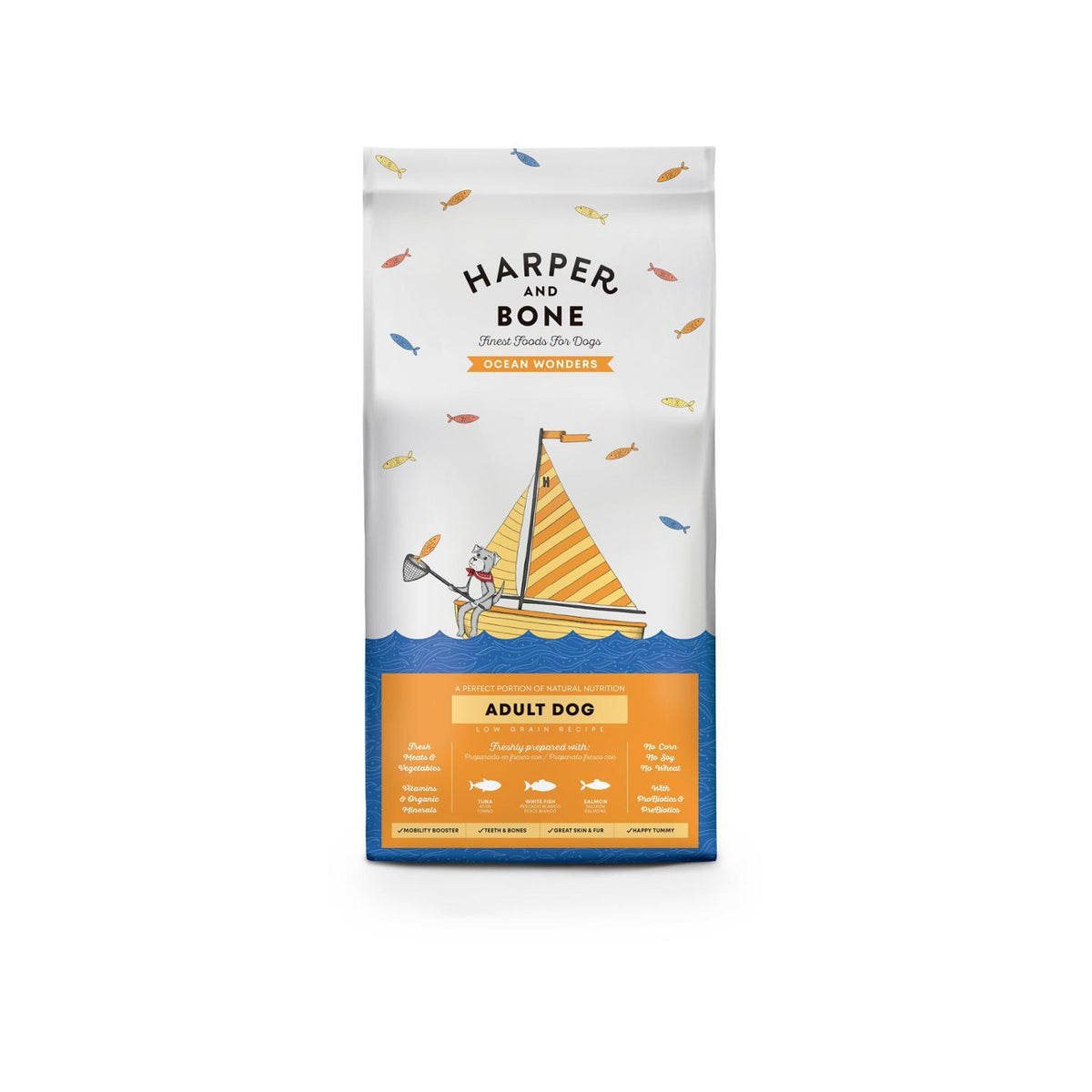 Ξηρά Τροφή Σκύλου Harper & Bone Adult Medium Large Ocean Wonders 12kg