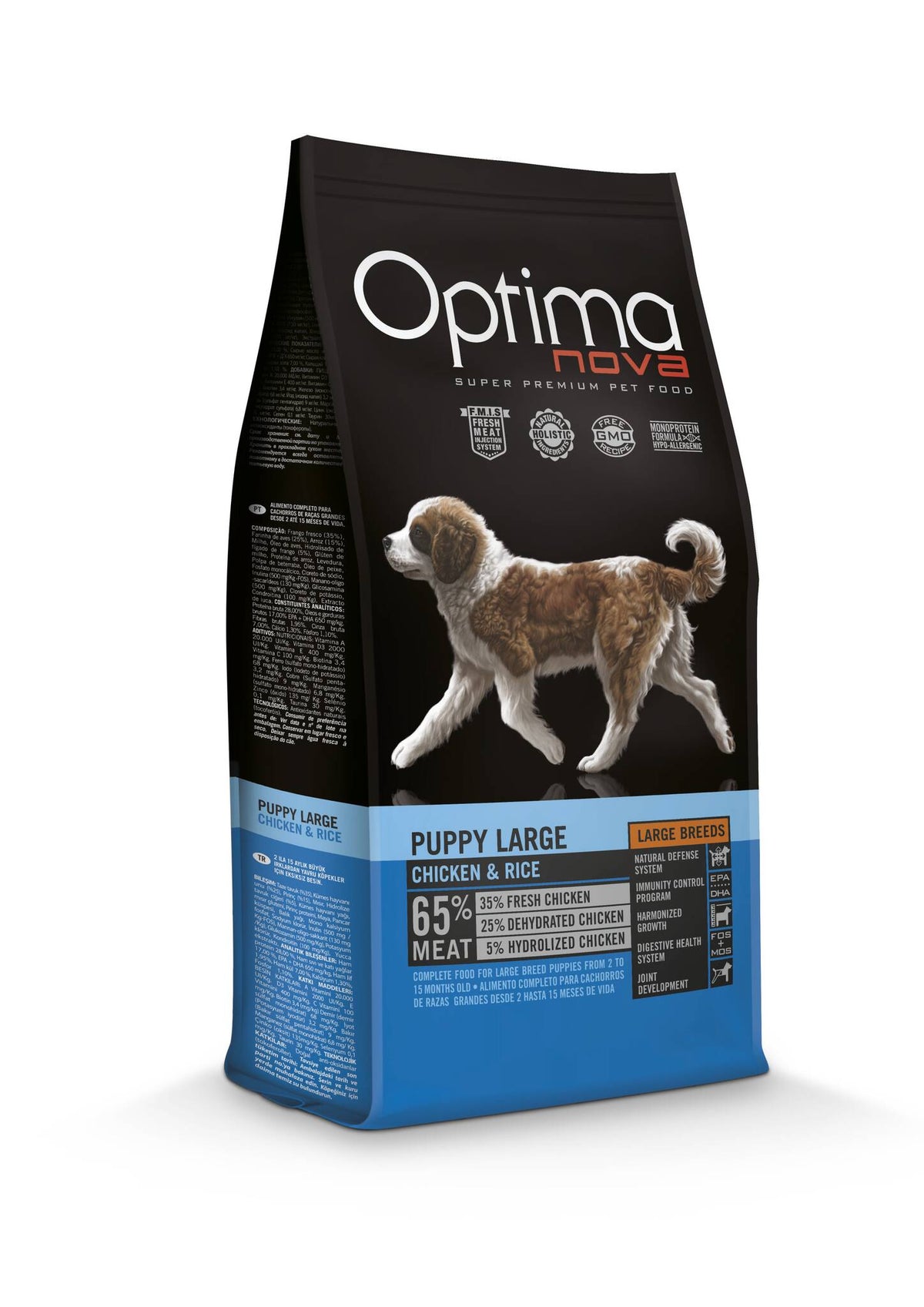 Ξηρά Τροφή Σκύλου Optimanova Puppy Large Chicken & Rice 12kg με κοτόπουλο