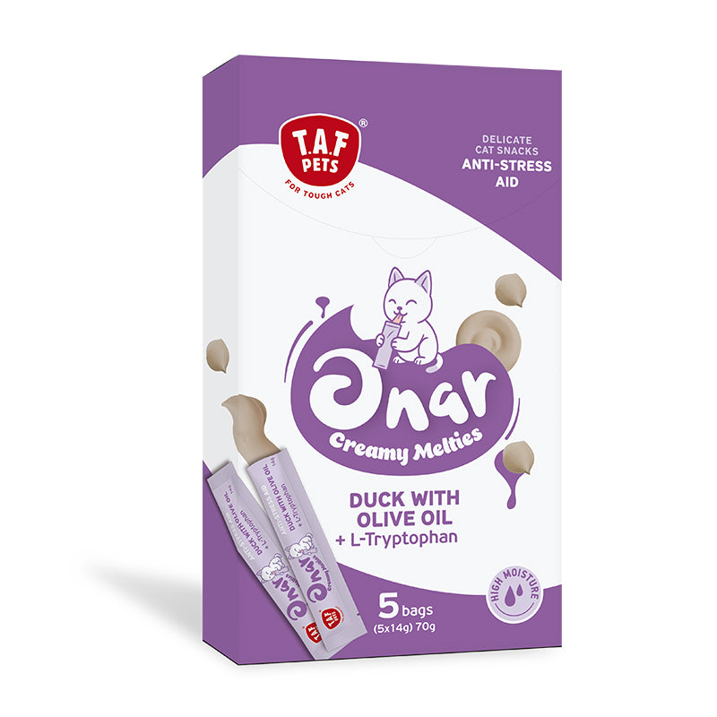 Λιχουδιά Γάτας Taf Pets Onar Creamy Anti-Stress Aid (5x14gr) 70gr