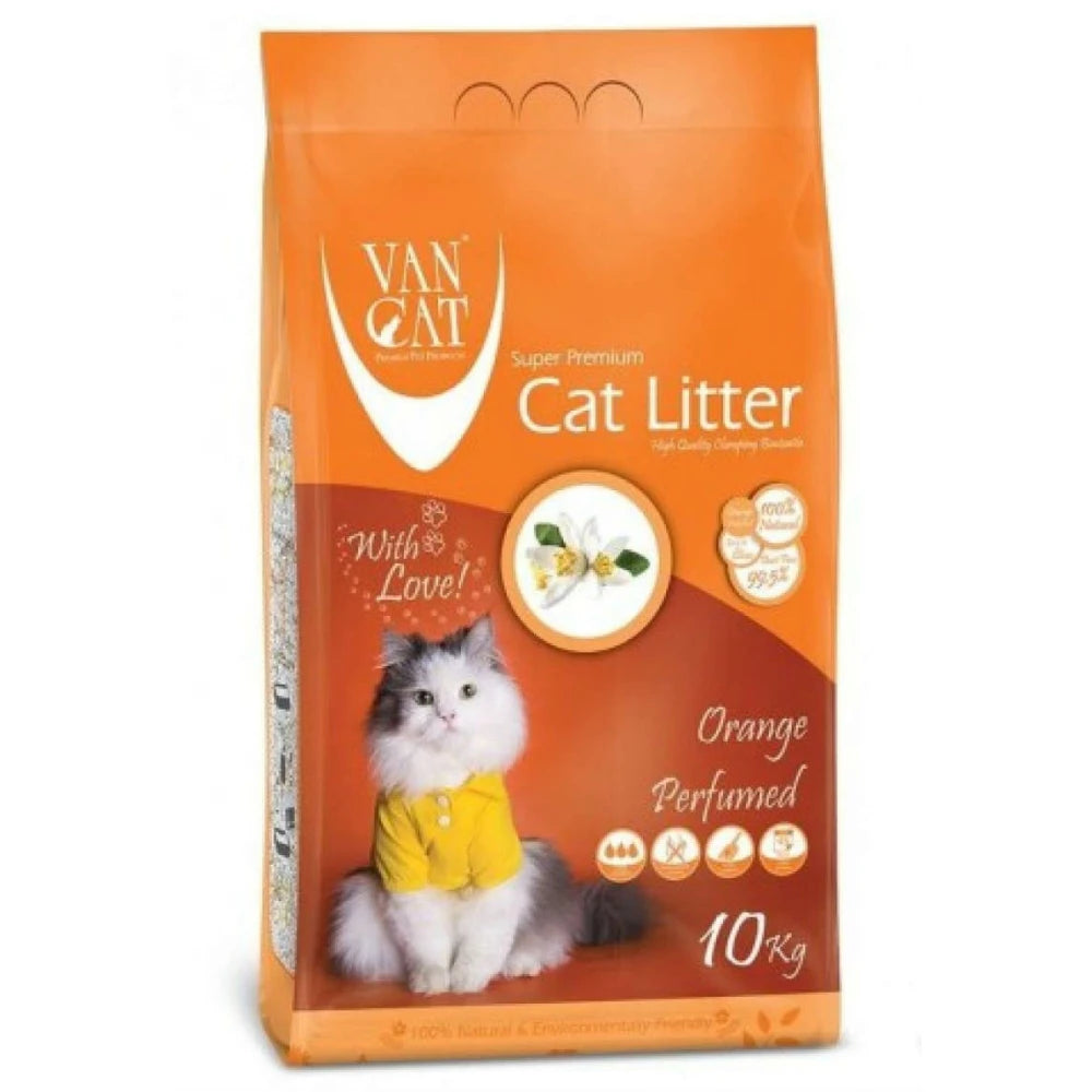 Άμμος Γάτας Van Cat Clumping Orange Με Άρωμα Πορτοκάλι 10kg (Ψιλή)