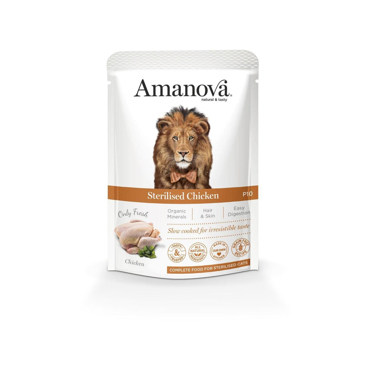 Υγρή Τροφή Γάτας Amanova Cat Adult Sterilised Chicken 85gr