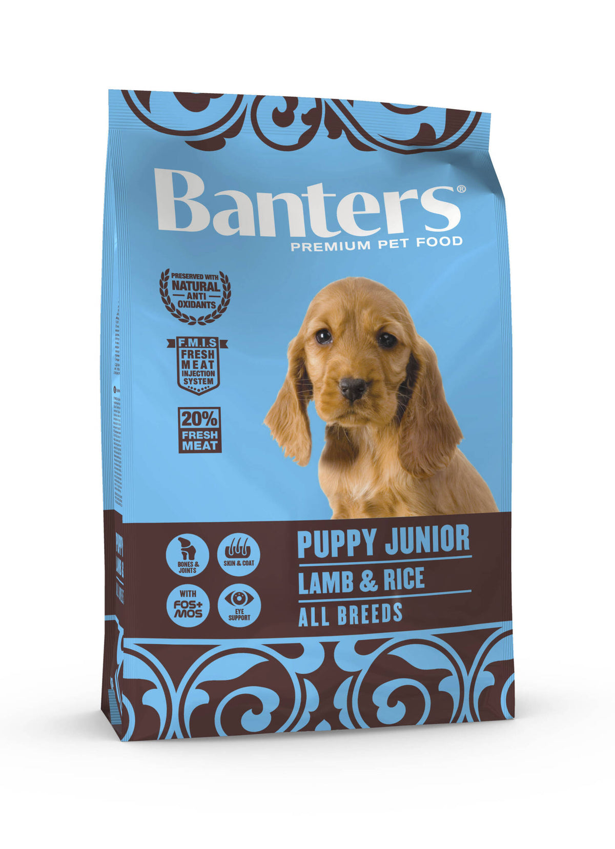 Ξηρά Τροφή Σκύλου Banters Puppy Junior Lamb and Rice 3kg