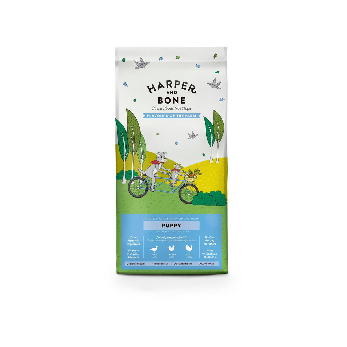 Ξηρά Τροφή Σκύλου Harper & Bone Puppy Flavours Farm 12kg