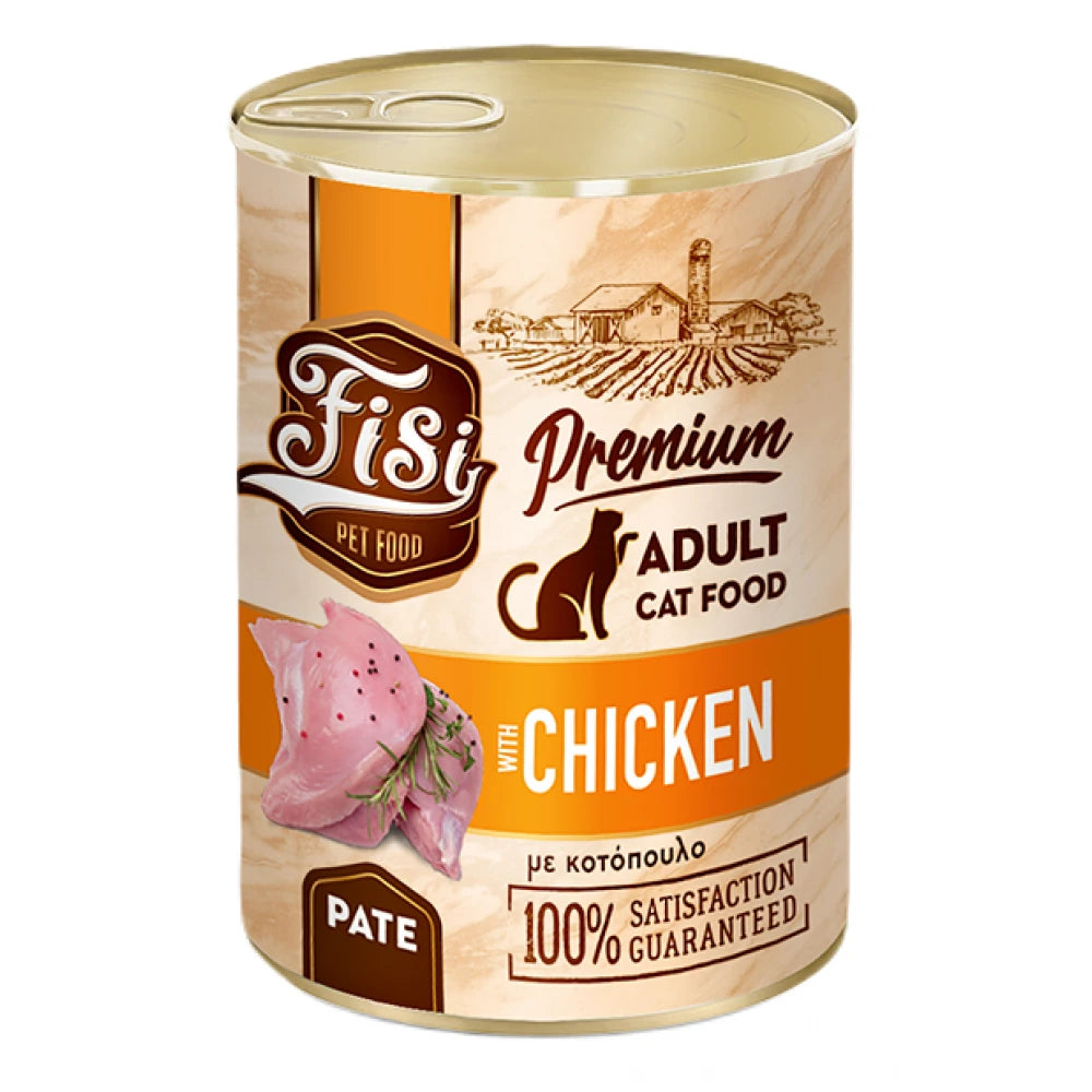 Υγρή Τροφή Γάτας Fisi Cat Adult Κοτόπουλο Pate 400gr