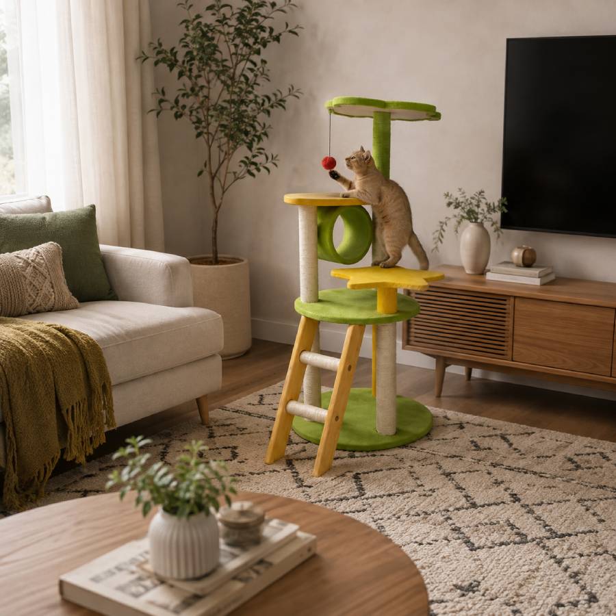 Ονυχοδρόμιο γάτας ΟΝΥΧΟΔΡΟΜΙΟ WHISKER WOODS CAT TREE L55*W40*H101cm