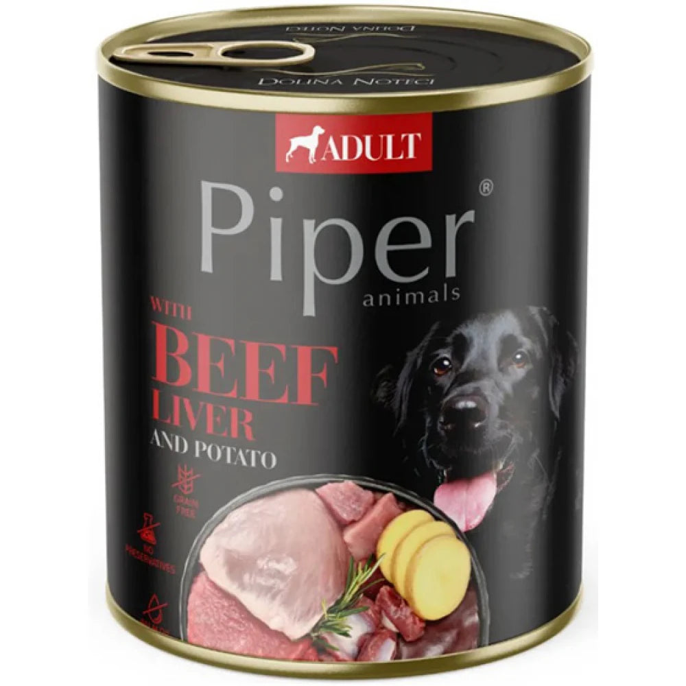 Υγρή Τροφή Σκύλου Piper Adult Συκώτι Βοδινού & Πατάτα 800gr