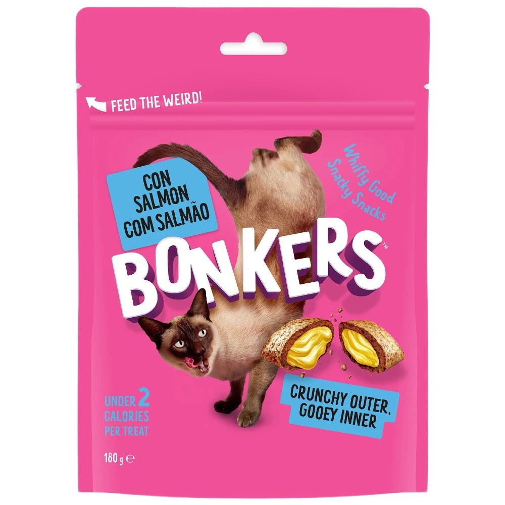 Λιχουδιά Γάτας Bonkers Cat Treats Dry Salmon Supreme 180gr