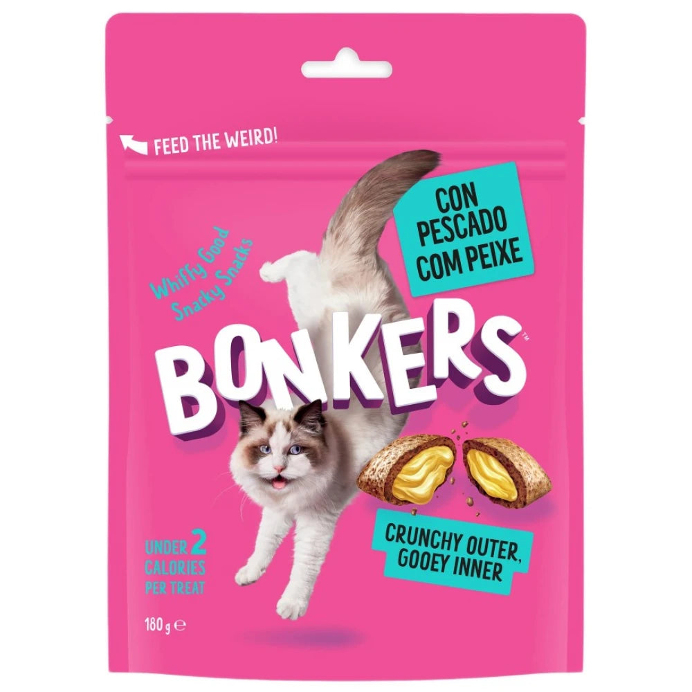 Λιχουδιά Γάτας Bonkers Cat Treats Dry Seafood & Eat It 180gr