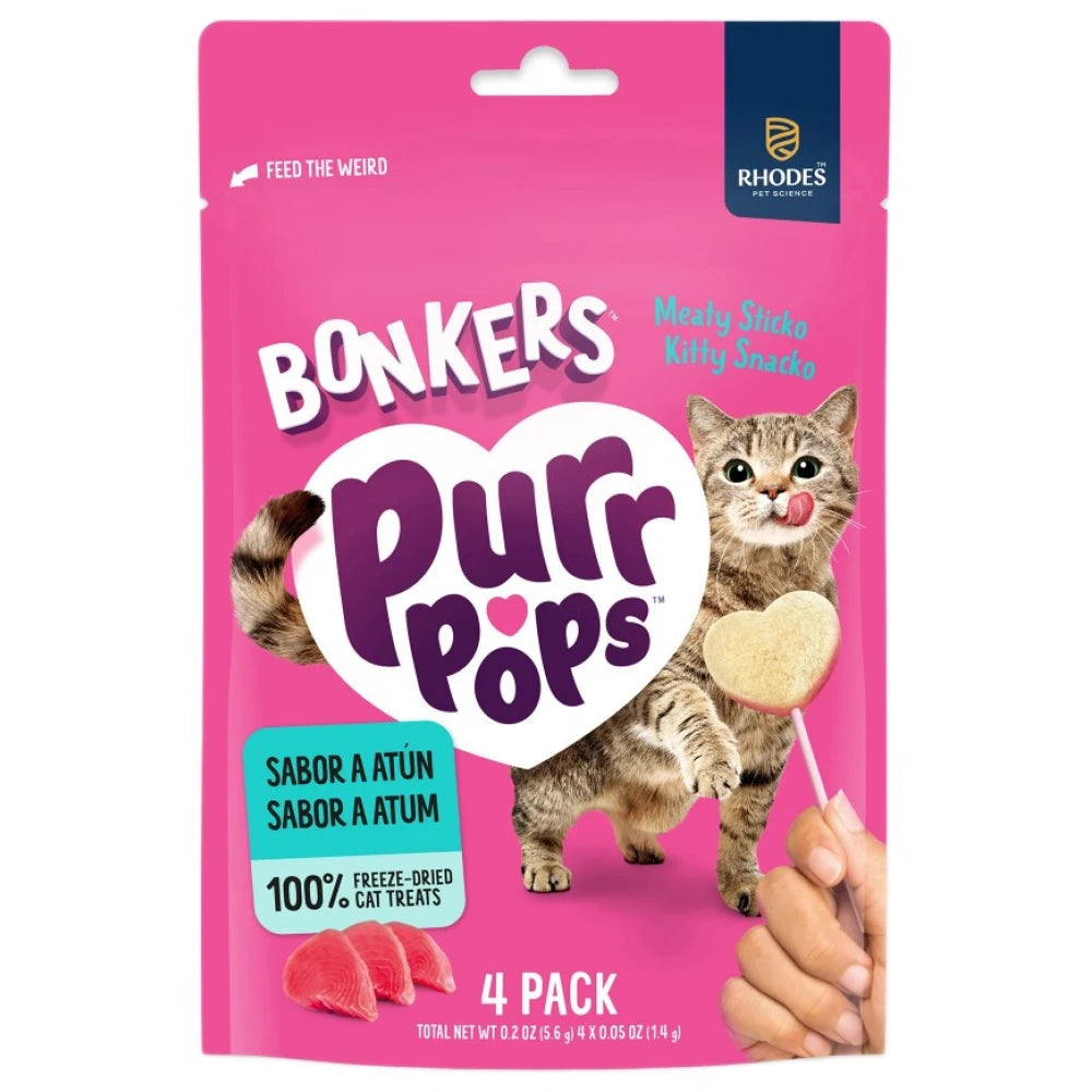 Λιχουδιά Γάτας Bonkers Purr Pops Freeze Dried Tuna 20gr (4 x 1,4gr)