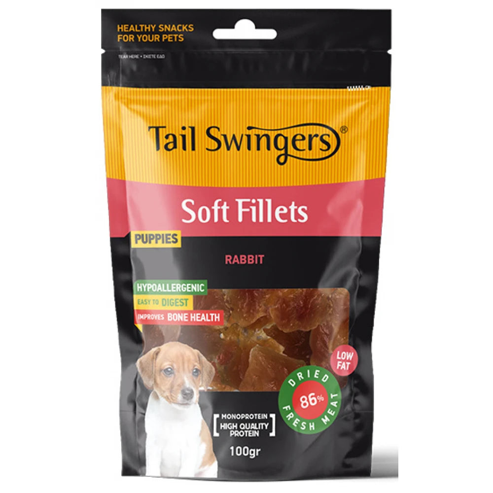 Λιχουδιά Σκύλου Pet Interest Tailswingers Puppy Pure Rabbit Soft Fillets 100gr για Κουτάβια