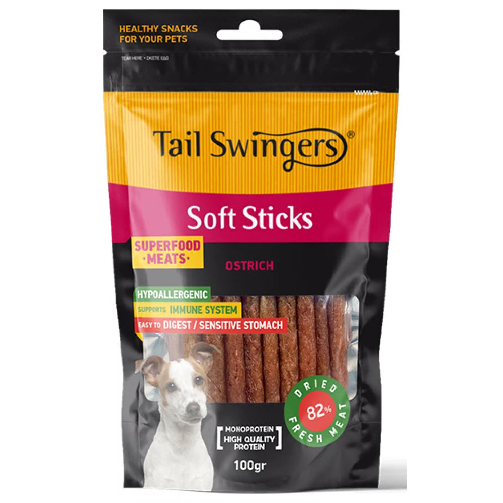 Λιχουδιά Σκύλου Tailswingers Ostrich Soft Sticks 100gr