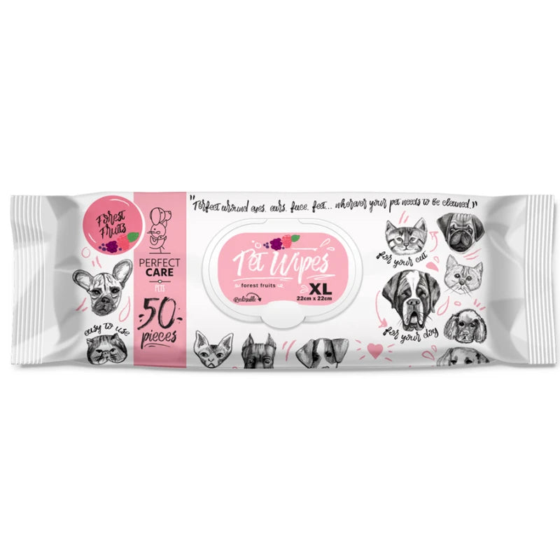 Μαντηλάκια Καθαρισμού Σκύλου και Γάτας Perfect Care Forest Fruits 50 Τεμάχια