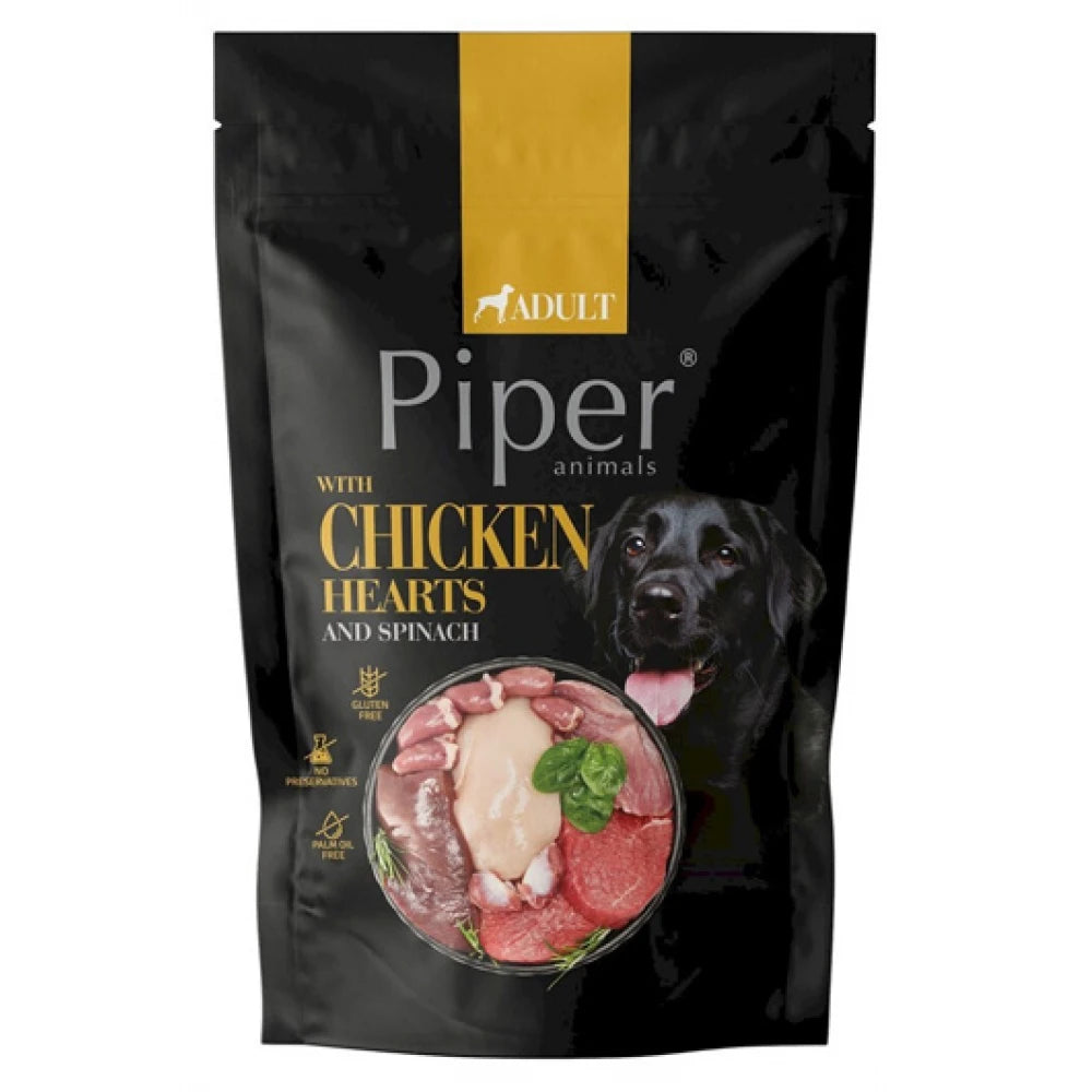 Υγρή Τροφή Σκύλου Piper Adult Καρδιά Κοτόπουλου & Καστανό Ρύζι Pouch 500gr