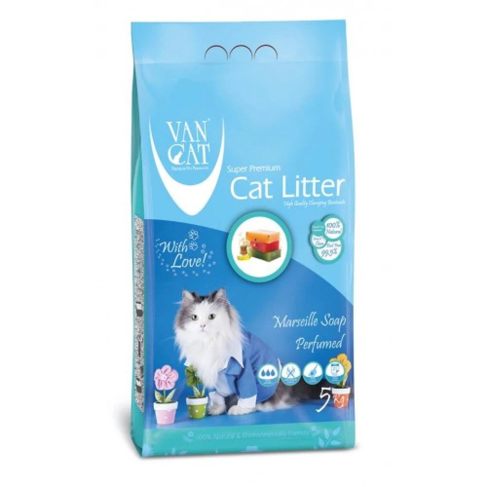 Άμμος Γάτας Van Cat με Άρωμα Σαπούνι Μασσαλίας Ψιλή 10kg