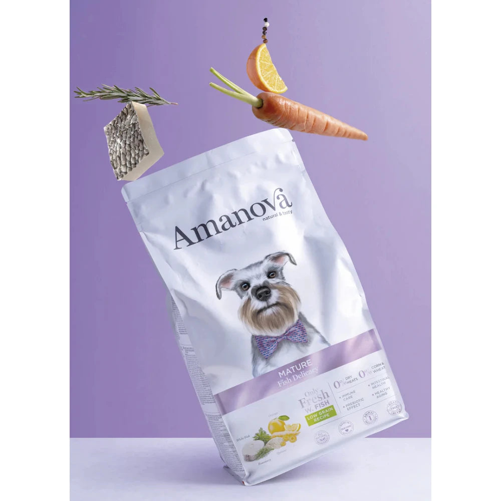 Ξηρά Τροφή Σκύλου Amanova Adult Mature Fish 10kg με Λευκά Ψάρια