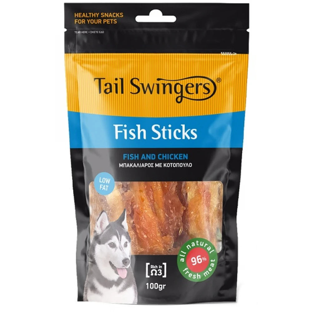 Λιχουδιά Σκύλου TAILSWINGERS FISH STICKS WITH CHICKEN 100gr