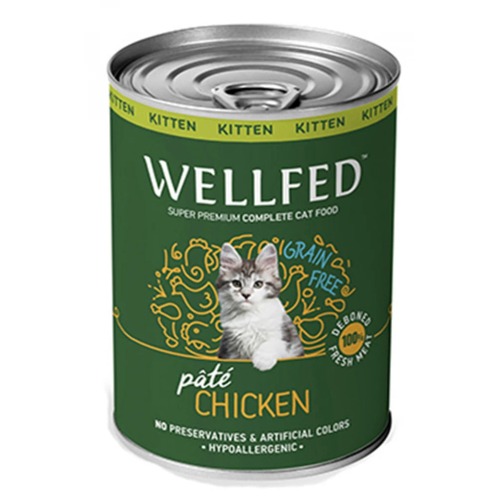 Υγρή Τροφή Γάτας Wellfed Kitten Grain Free Κοτόπουλο 400gr