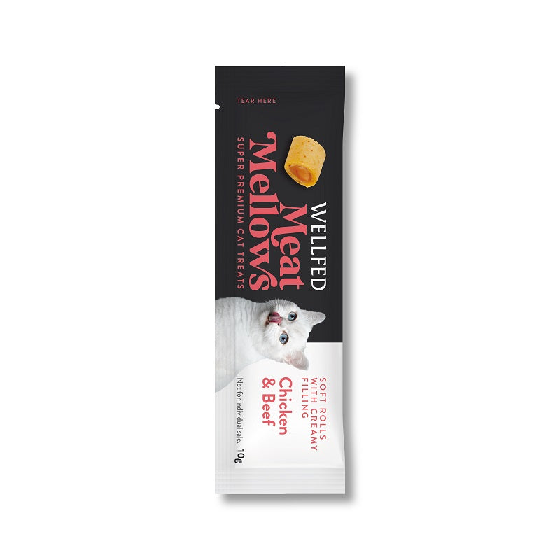 Λιχουδιά Γάτας Pet Interest Wellfed Meat Mellows Chicken & Beef 30gr