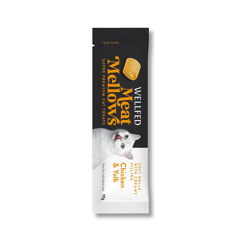 Λιχουδιά Γάτας Pet Interest Wellfed Meat Mellows Chicken and Yolk 30gr