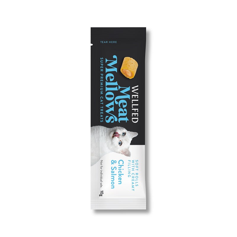 Λιχουδιά Γάτας Pet Interest Wellfed Meat Mellows Chicken and Salmon 30gr
