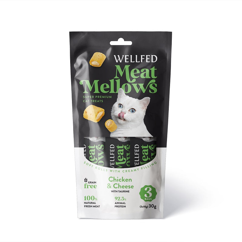 Λιχουδιά Γάτας Pet Interest Wellfed Meat Mellows Chicken and Cheese 30gr