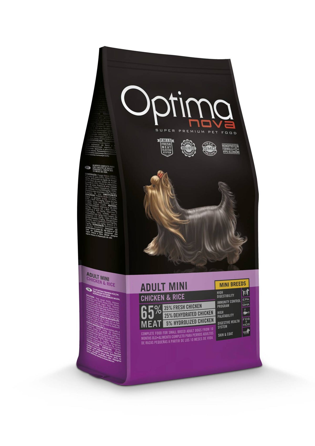 Ξηρά Τροφή Σκύλου Optimanova Adult Mini Chicken & Rice 6kg  με κοτόπουλο