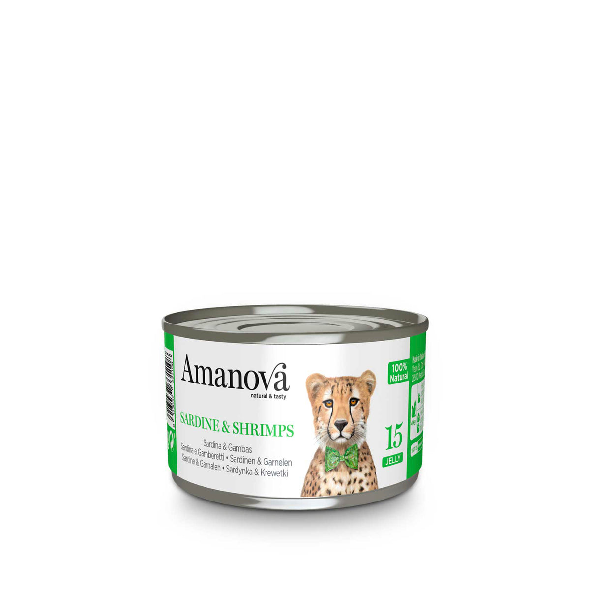 Υγρή Τροφή Γάτας Amanova-15 Sardines & Shrimp Jelly 70 gr