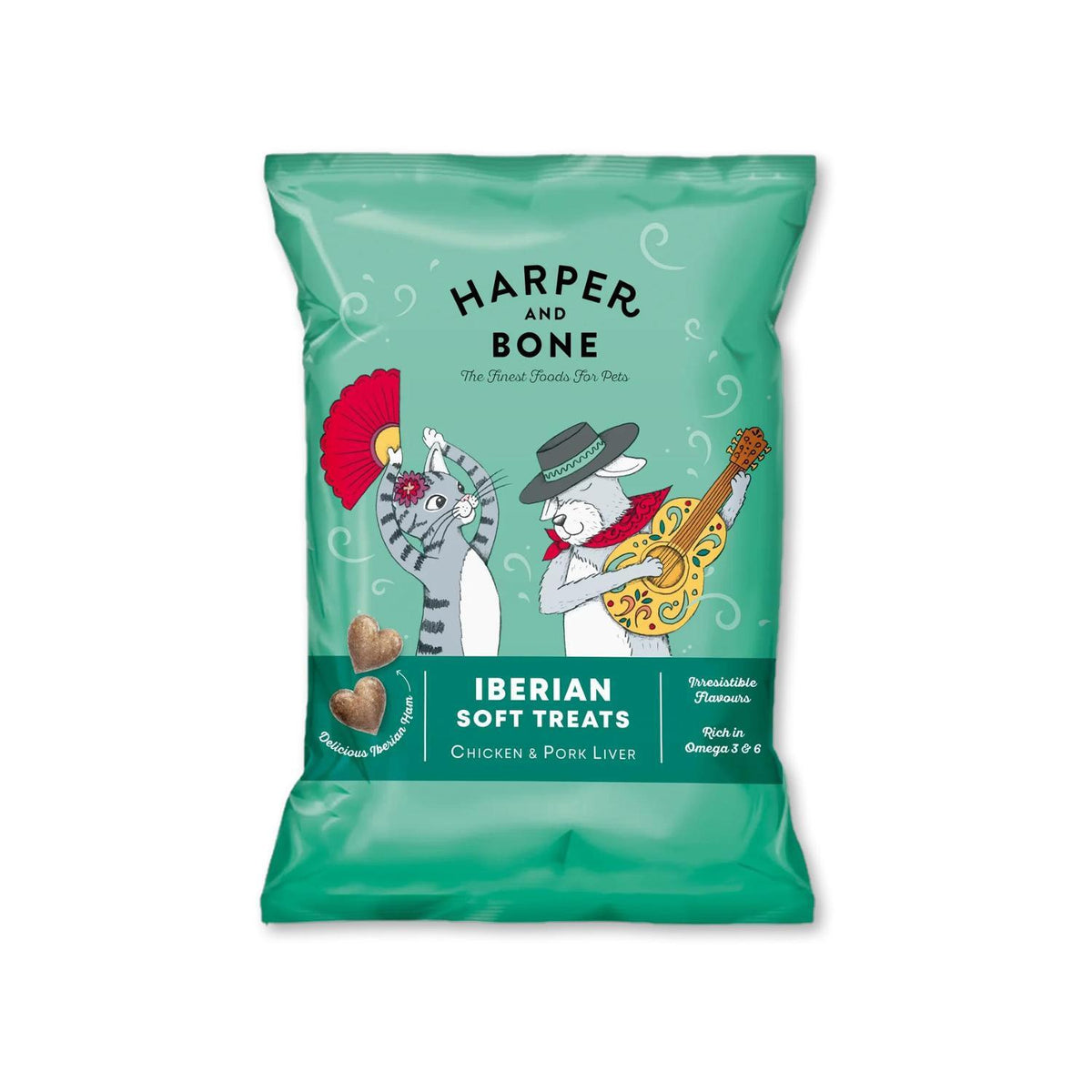 Λιχουδιά Σκύλου HARPER & BONE Cats & Dogs Iberian Soft Treats Chicken & Pork 90gr