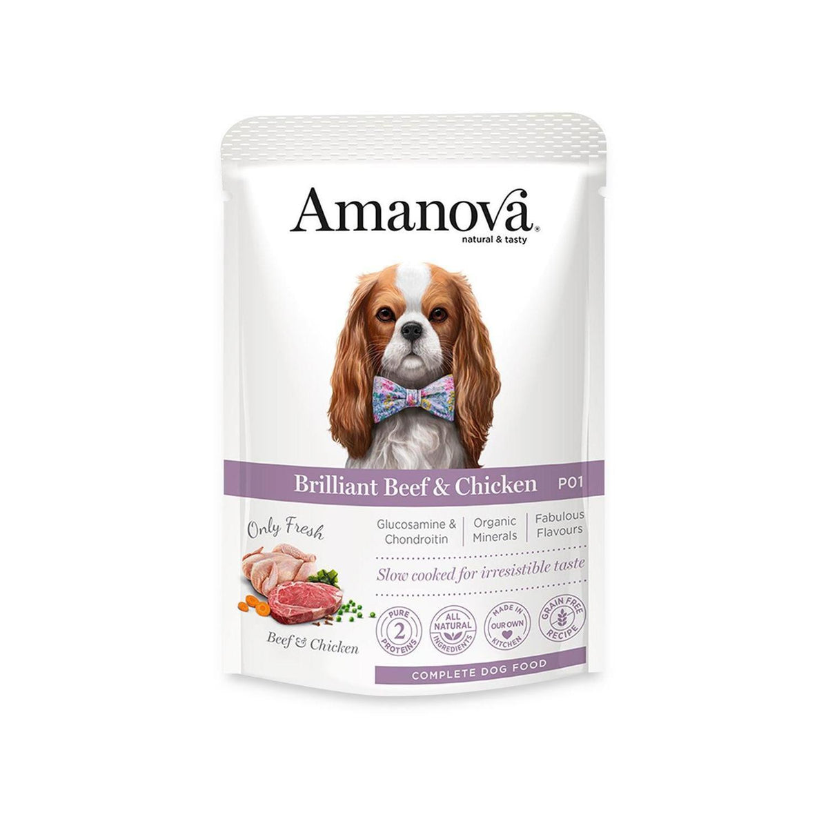 Υγρή Τροφή Σκύλου Amanova Dog Adult Brilliant Beef and Chicken Grain Free 100gr
