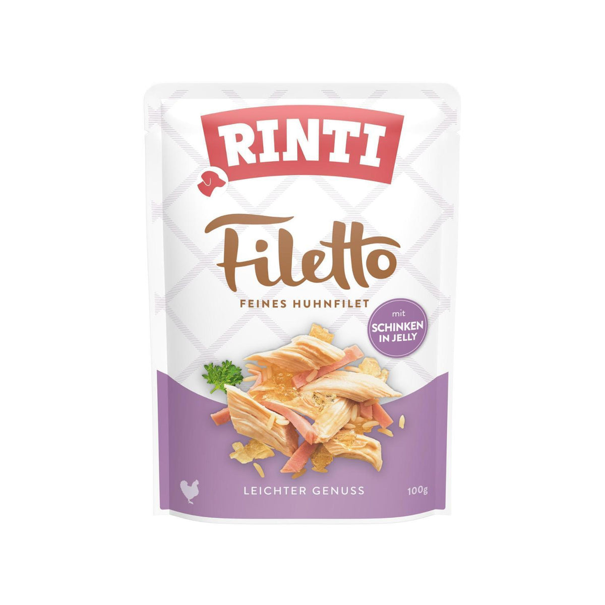 Υγρή Τροφή Σκύλου Rinti Filetto Chicken & Ham 100gr