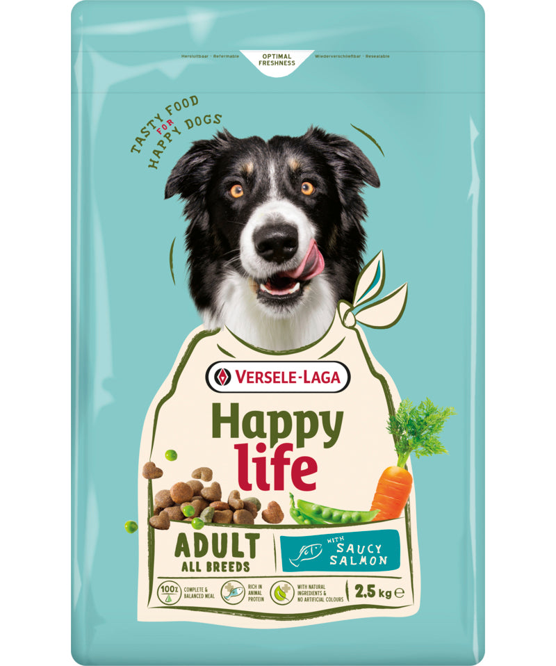 Ξηρά Τροφή Σκύλου HAPPY LIFE Adult Salmon 2.5 Kg