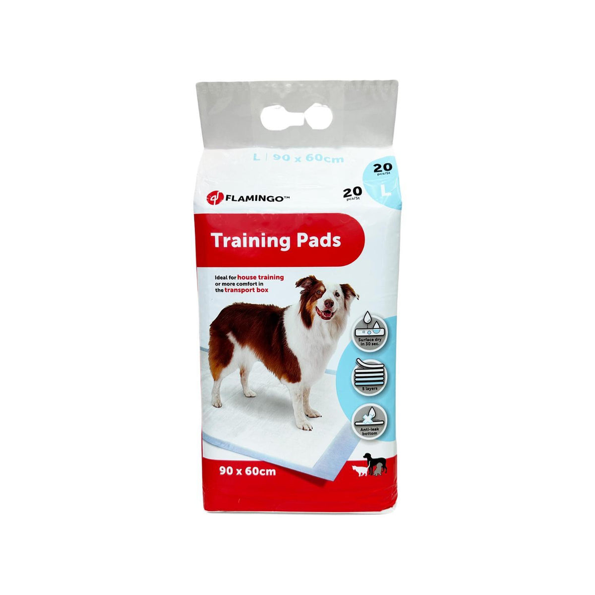 Εκπαιδευτικές Πάνες Flamingo Πάνες Puppy Training Pad Mat White Large 20pcs 90x60cm