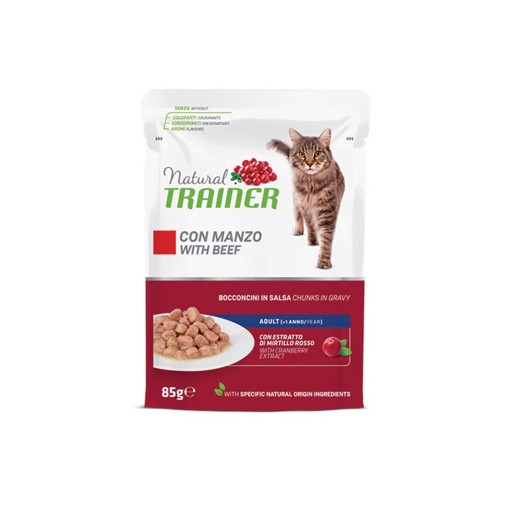 Υγρή Τροφή Γάτας Trainer Natural Adult Βοδινό 85gr