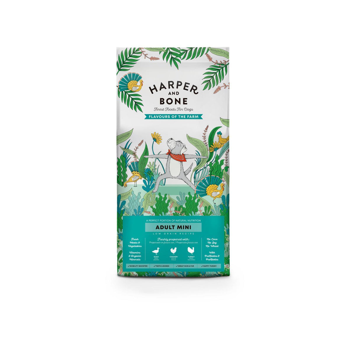 Ξηρά Τροφή Σκύλου Harper & Bone Adult Mini Flavours Farm 2Kg