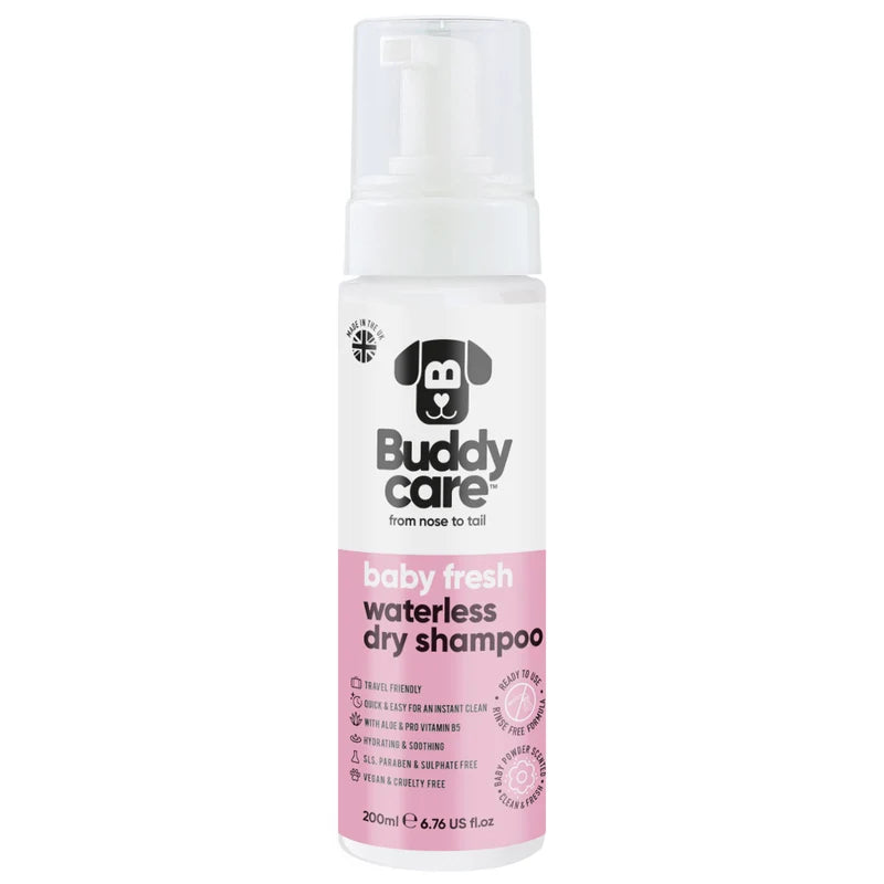 ΞΗΡΟ ΣΑΜΠΟΥΑΝ ΣΚΥΛΟΥ BUDDYCARE BABY FRESH 200 ml