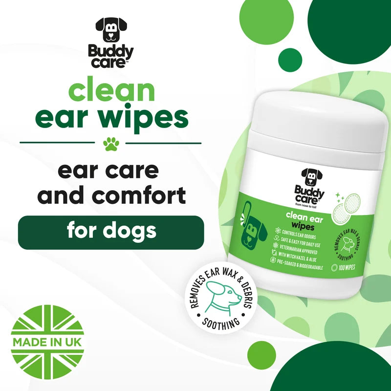 BUDDY CARE Dog Clean Ear Wipes 100pcs