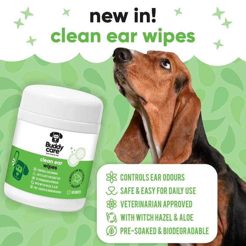 BUDDY CARE Dog Clean Ear Wipes 100pcs