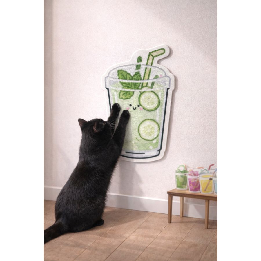 Ονυχοδρόμιο γάτας DRUNK BUT HAPPY CAT CUCUMBER 45*60cm