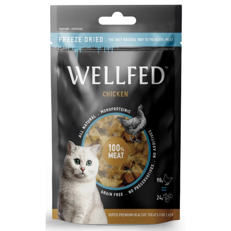 Λιχουδιές Γάτας Wellfed Freeze Dried με Κοτόπουλο 24gr