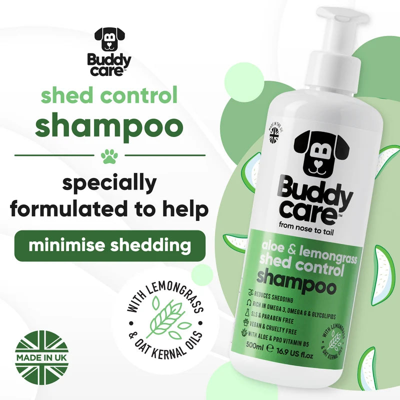 ΣΑΜΠΟΥΑΝ ΣΚΥΛΟΥ BUDDYCARE SHED CONTROL ALOE & LEMONGRASS 500 ml