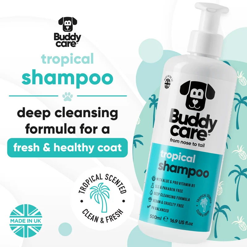 ΣΑΜΠΟΥΑΝ ΣΚΥΛΟΥ BUDDYCARE TROPICAL 500ml