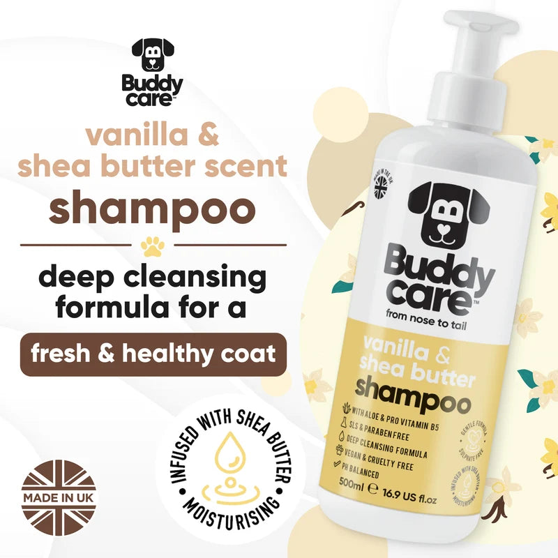 ΣΑΜΠΟΥΑΝ ΣΚΥΛΟΥ BUDDYCARE VANILLA & SEA BUTTER 500 ml