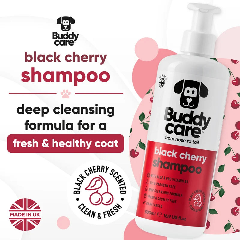 ΣΑΜΠΟΥΑΝ ΣΚΥΛΟΥ BUDDYCARE BLACK CHERRY 500ml