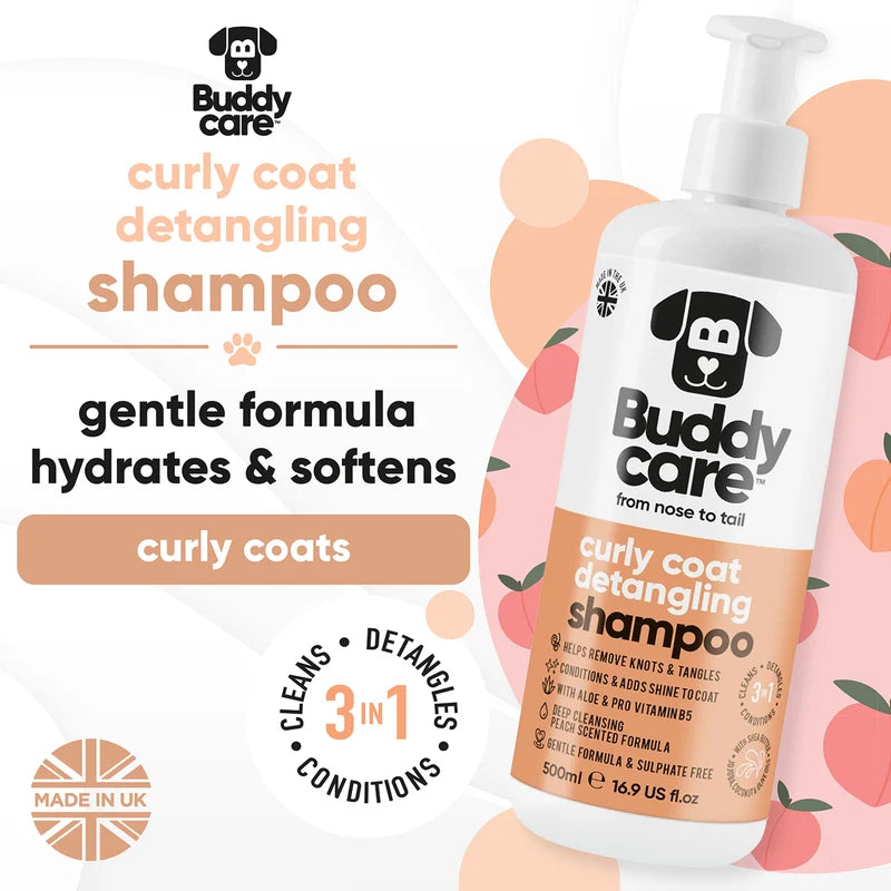 ΣΑΜΠΟΥΑΝ ΣΚΥΛΟΥ BUDDYCARE CURLY COAT DETANGLING 500 ml